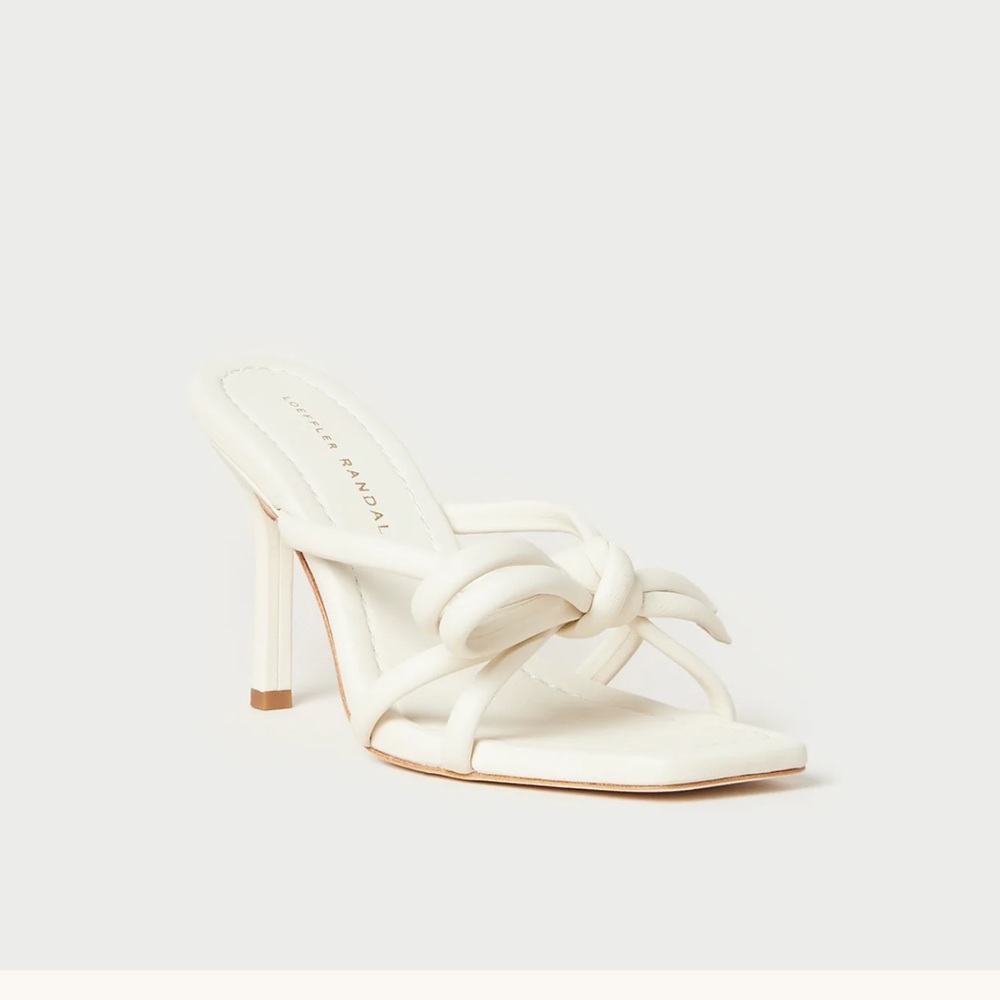 Loeffler Randall Margi Bow Mule in White, Size: 7.5
